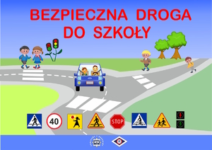 Plakat Bezpieczna droga do szkoły 2023.